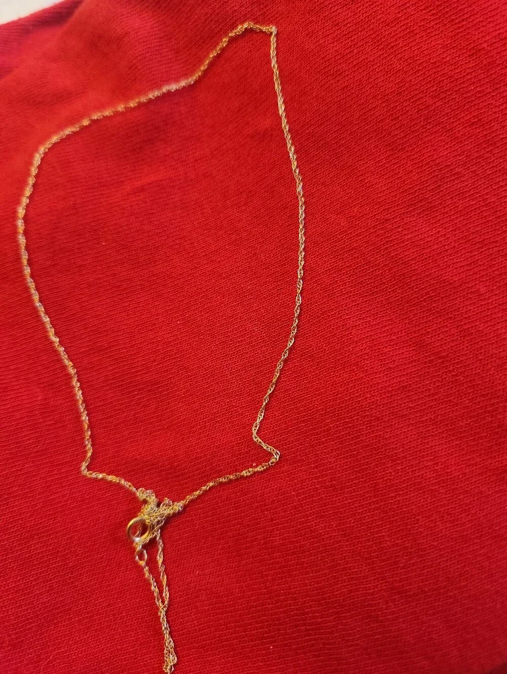 14 Kt Solid YELLOW GOLD NECKLACE That's TANGLED 16" (but poss.18", uncertain!) - Picture 6 of 10
